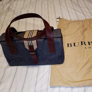 Burberry Denim Top Handle Small Bag